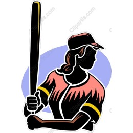 Empowered Female Baseball Player