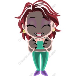 Cheerful Female Character