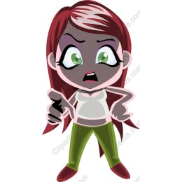 Dynamic Red-Haired Character