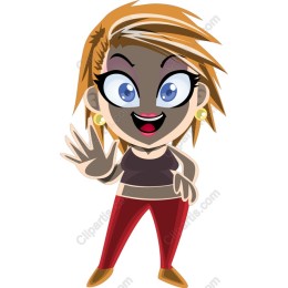 Vibrant Cartoon Girl