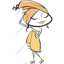 Stylish Woman in Bath Towel