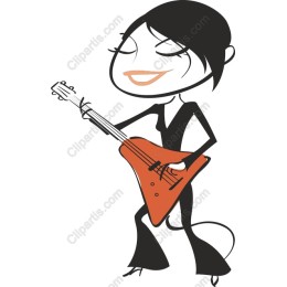 Vibrant Female Guitarist