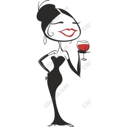 Elegant Woman in Black Dress