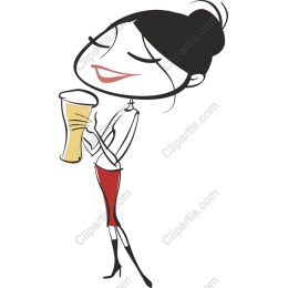 Fashionable Woman with Drink