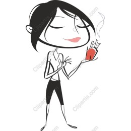 Stylish Woman with Snack