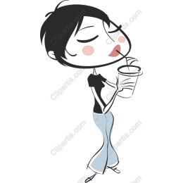 Trendy Girl Sipping