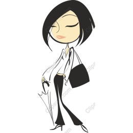 Chic Woman with Umbrella