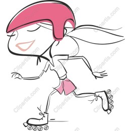 Vibrant Roller Skating Girl