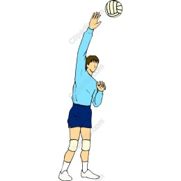Volleyball Player Serving