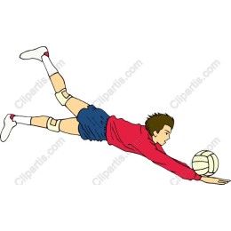 Diving Soccer Player