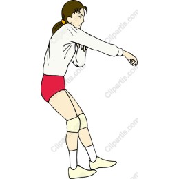 Dynamic Female Volleyball Player