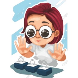 Charming Girl with Rings