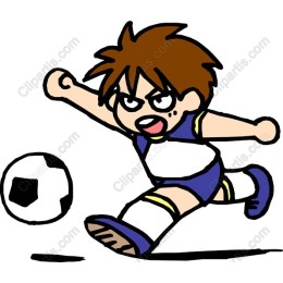 Energetic Soccer Player Cartoon