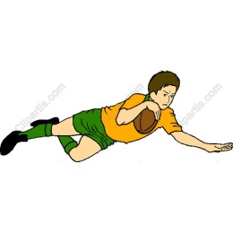 Dynamic Youth Rugby Player
