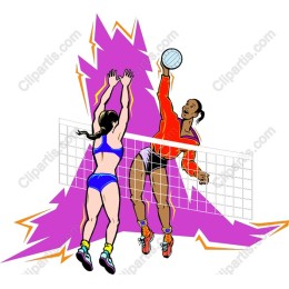 Vibrant Volleyball Duel