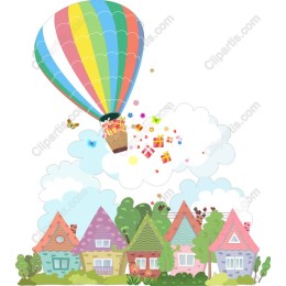 Joyful Journey - Colorful Hot Air Balloon