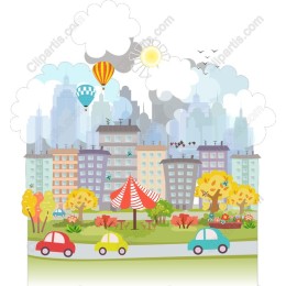 Urban Park Scene