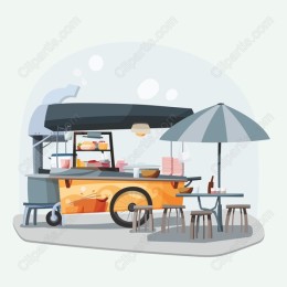 Vibrant Food Cart