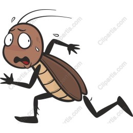 Playful Cartoon Cockroach