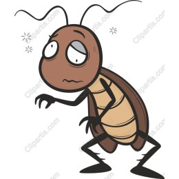 Cheerful Cartoon Cockroach