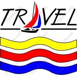 Vibrant Travel Adventure with Sailboat and Waves