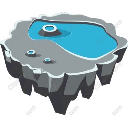 Rocky Islet with Tranquil Pool