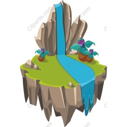 Whimsical Waterfall Island