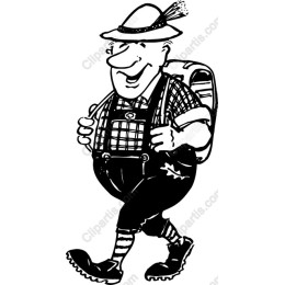 Cheerful Alpine Hiker