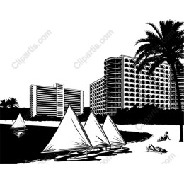 Black and White Coastal Leisure