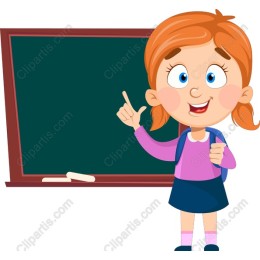 Cheerful School Girl