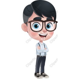 Cheerful Boy Character