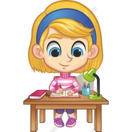 Cheerful Study Girl