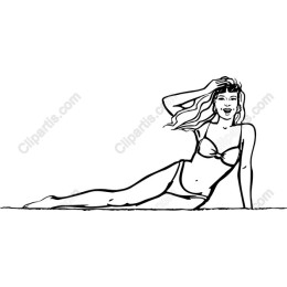 Carefree Woman in Bikini