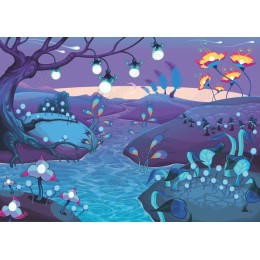 Whimsical Flora and Tranquil River