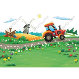 Charming Tractor in Countryside