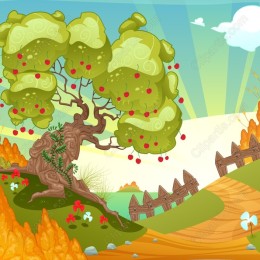 Whimsical Apple Tree