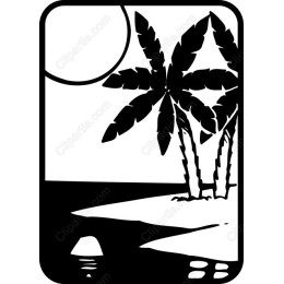 Serene Palm Tree Beach