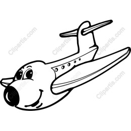 Cute Cartoon Airplane