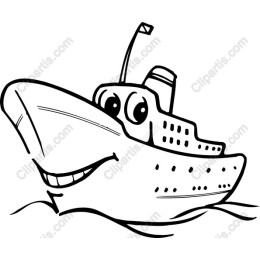 Cheerful Cartoon Ship