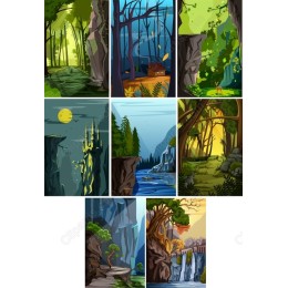 Stunning Nature Cliparts Bundle: 8 Artistic
