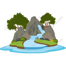 Serene Waterfall Landscape