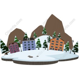 Charming Winter Village