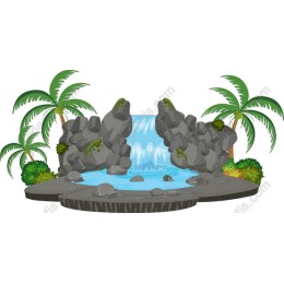 Tropical Waterfall Oasis