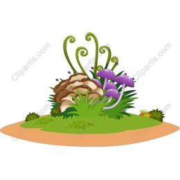 Whimsical Forest Mushroom & Fern