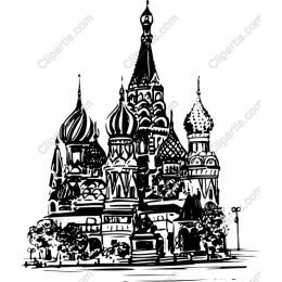 Saint Basil's Cathedral Black-and-White
