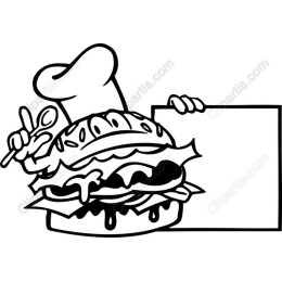 Chef Burger Character