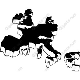 Stylized Map of Europe in