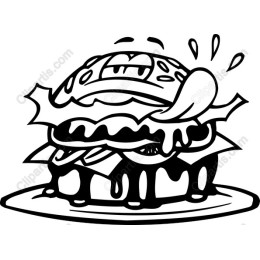 Playful Cartoon Hamburger