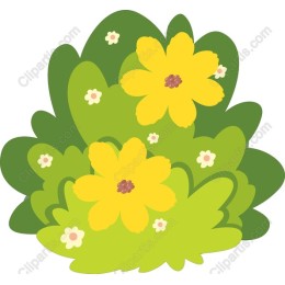 Cheerful Yellow Flowers in Lush Green Foliage