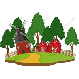 Charming Countryside Windmill and Barns